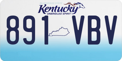 KY license plate 891VBV