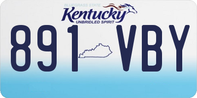 KY license plate 891VBY