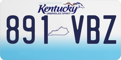 KY license plate 891VBZ