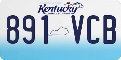 KY license plate 891VCB