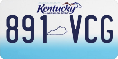 KY license plate 891VCG