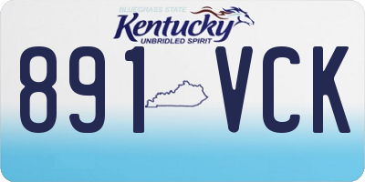 KY license plate 891VCK