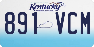KY license plate 891VCM