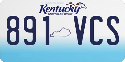 KY license plate 891VCS
