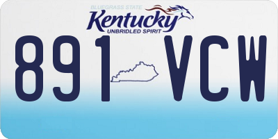 KY license plate 891VCW