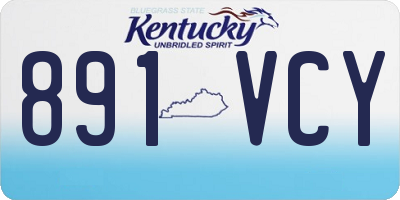 KY license plate 891VCY