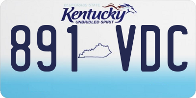 KY license plate 891VDC