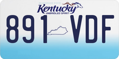 KY license plate 891VDF