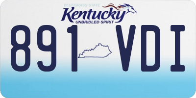 KY license plate 891VDI