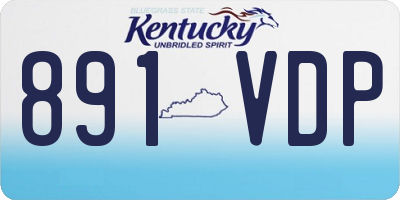 KY license plate 891VDP