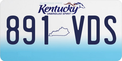 KY license plate 891VDS