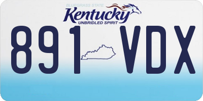 KY license plate 891VDX