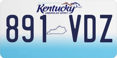 KY license plate 891VDZ