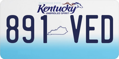 KY license plate 891VED