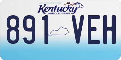 KY license plate 891VEH
