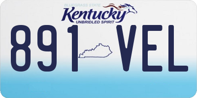 KY license plate 891VEL