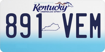 KY license plate 891VEM