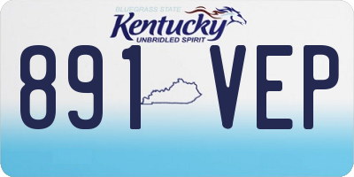 KY license plate 891VEP