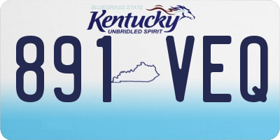 KY license plate 891VEQ