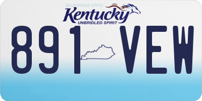 KY license plate 891VEW