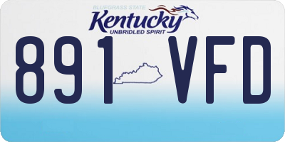 KY license plate 891VFD