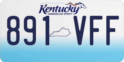 KY license plate 891VFF