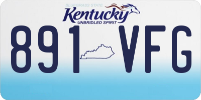KY license plate 891VFG