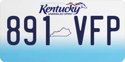 KY license plate 891VFP