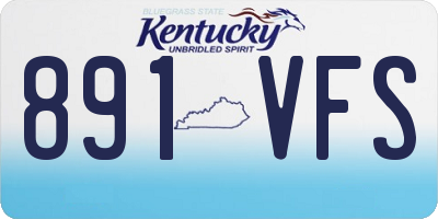 KY license plate 891VFS