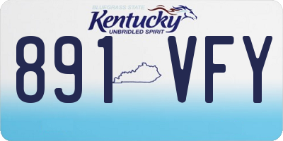 KY license plate 891VFY