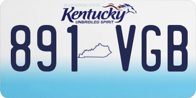 KY license plate 891VGB
