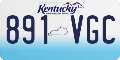 KY license plate 891VGC