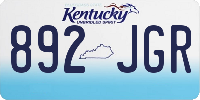 KY license plate 892JGR
