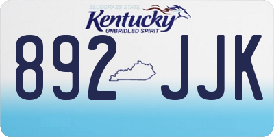 KY license plate 892JJK
