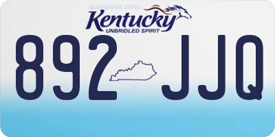 KY license plate 892JJQ