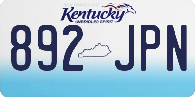 KY license plate 892JPN