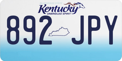 KY license plate 892JPY