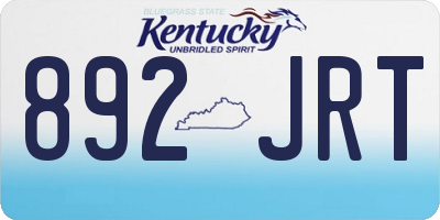 KY license plate 892JRT