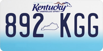 KY license plate 892KGG