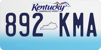 KY license plate 892KMA
