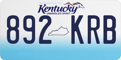 KY license plate 892KRB