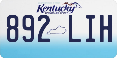 KY license plate 892LIH