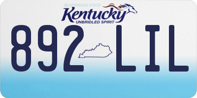 KY license plate 892LIL