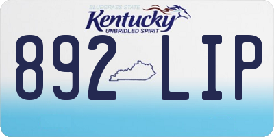 KY license plate 892LIP