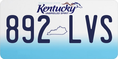 KY license plate 892LVS