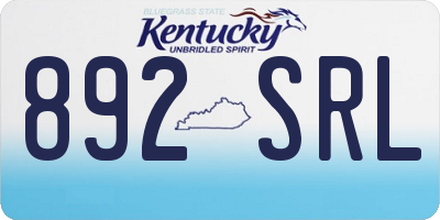 KY license plate 892SRL
