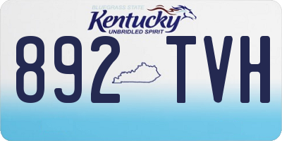 KY license plate 892TVH