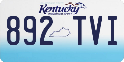 KY license plate 892TVI