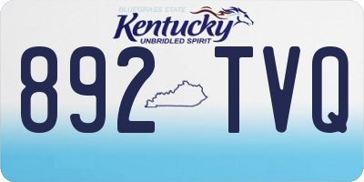 KY license plate 892TVQ