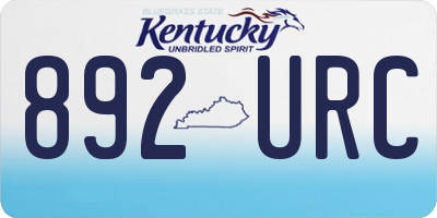 KY license plate 892URC